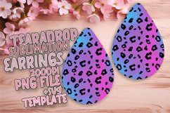 Vibrant Gradient Leopard Teardrop Earring Wrap PNG Product Image 1