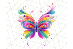 Colorful Butterfly Clipart PNG Clipart, Rainbow Butterfly Product Image 2