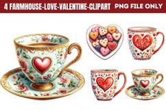 Farmhouse Love Valentine Clipart PNG Product Image 1