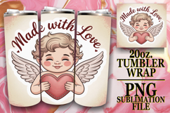 Timeless charm 20oz tumbler wrap, Cupid Product Image 1