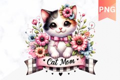 Cat Mom Sublimation - Mother&#039;s Day Clipart PNG Design Product Image 1