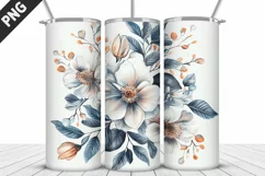 Flowers Tumbler Wrap | Sublimation Design | Tumble PNG Product Image 4