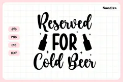 Funny Beer Coaster Quote SVG | Reserved for Cold Beer Product Image 3