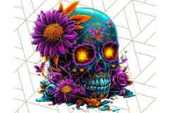Bright Sugar Skull PNG Clipart, Halloween Colorful Skull Png Product Image 2