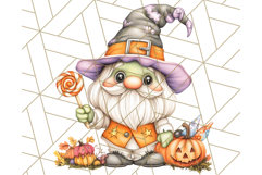 Spooky Cute Halloween Gnome PNG Clipart, Witch Ghost Bat Product Image 2