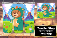 GRACEFUL 20oz Tumbler Wrap , Cute Bear Product Image 1