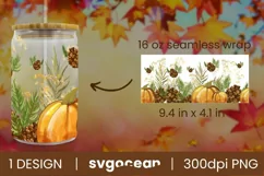 Floral Libbey Wrap Png | Beer Can | 16 Oz Libbey Glass Product Image 2