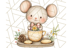 Tea Time Animal Clipart PNG Woodland Forest, Cottagecore Png Product Image 2