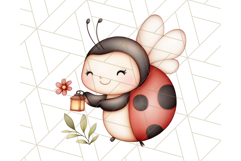 Cute Ladybug Clipart PNG, Pastel Whimsical Bug Illustrations Product Image 2