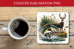 square coaster - fishing Product Image 1