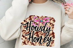 Howdy Honey PNG, Retro Western Checkered PNG Product Image 1