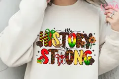 Black History Month PNG, My History Is Strong, Afro American Product Image 1