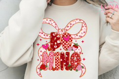 Be Mine Png, Valentine's Day Png, Coquette Bow Png, Preppy H Product Image 2