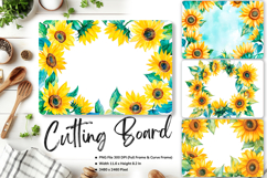 Sunflower Cutting Board Kitchen Chopping Board Sublimation17 Product Image 1
