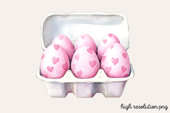 Pastel Pink Easter Watercolor Clipart PNG Product Image 1