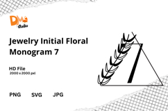 Jewelry Initial Floral Monogram Product Image 1
