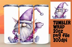 Watercolor Gnome Wrap 20oz Sublimation Tumbler Holiday Product Image 1