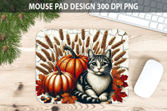 Cat Mouse pad Sublimation - Thanksgiving PNG Design Product Image 1