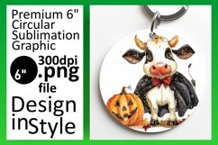 Adorable Halloween Cow Round Design for Fall Product Image 1