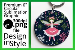 Cute Circle PNG Keychain Design , Holiday Product Image 1