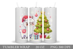 Christmas Lama Tumbler Design. Christmas Tumbler Sublimation Product Image 1