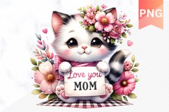 Love you mom Sublimation - Mother&#039;s Day Clipart PNG Product Image 1