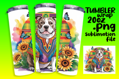 Artistic 20oz Tumbler Design , Cute Dog Product Image 1