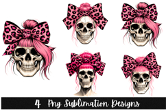 4 Halloween Skull Clipart PNG | Spooky Season Png Product Image 1