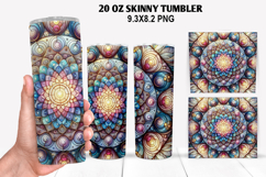 Skinny Tumbler 20oz Wrap Design, Stained Tumble PNG Design Product Image 1