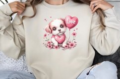Valentine Dog Clipart PNG Product Image 1