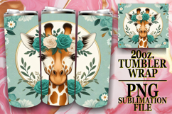 Cozy Sunsets 20oz tumbler wrap, Giraffe Product Image 1