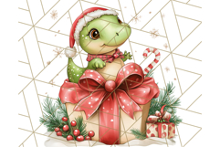 Christmas Dinosaur PNG Clipart, Cute Dino Holiday Art Png Product Image 2