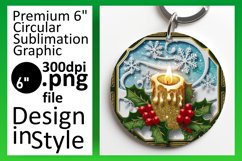 Whimsical Circle Design Keychain Template , 3D Xmas Product Image 1