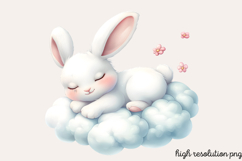 Cute Easter Bunny Sublimation Clipart PNG Product Image 1