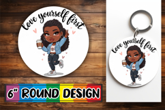 Radiant Circle Keychain Magic PNG, Love Woman Product Image 1