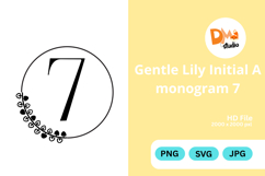 Gentle Lily Initial Monogram Product Image 1