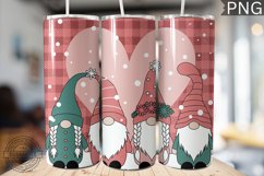 Valentine&#039;s Day Gnome Tumbler Wrap - High Quality 300 Dpi Product Image 1