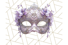Vintage Garden Masquerade Floral Eye Mask PNG Clipart Product Image 2