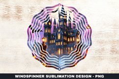 Halloween House Wind Spinner Sublimation Design Product Image 1