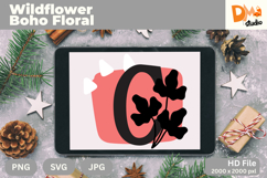 Wildflower Boho Floral Monogram Product Image 1