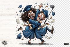 Graduation Girl and Boy PNG - Graduation Clipart Product Image 1