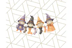Halloween Witch House Clipart PNG with Potions and Brooms Product Image 2