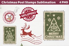 Christmas Post Stamps Merry christmas PNG Product Image 1