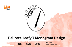 Delicate Leafy Monogram Design Product Image 1