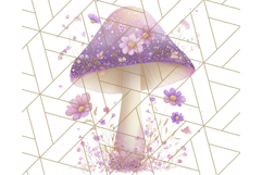 Dreamy Patterned Mushroom Clipart PNG, Forest Elements Png Product Image 2