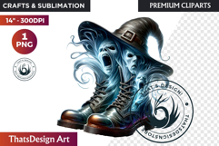 Halloween Character Boots - Spooky Gothic Clipart PNG Product Image 1
