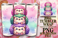 Blissful moments 20oz tumbler wrap, Cute Animals Product Image 1