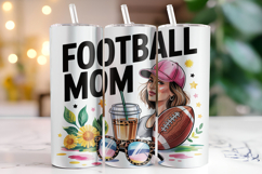 Football Mom Tumbler Wrap | Sublimation | Tumblers Product Image 1