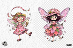 Whimsical Summer Fairy Girl Png Clipart Product Image 1