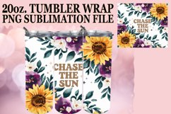 Radiant memories 20oz tumbler wrap, Flower Quote Product Image 1